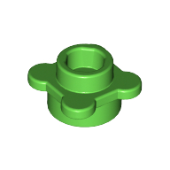 [New] Plate, Round 1 x 1 with Flower Edge (4 Knobs), Bright Green. /Lego. Parts. 33291
